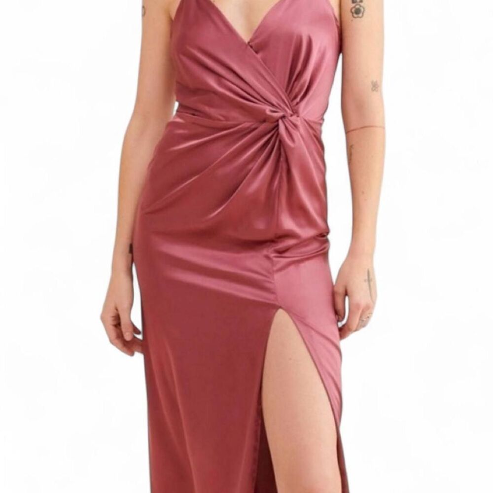 Astr-the-label Women's Pink and Burgundy Dress